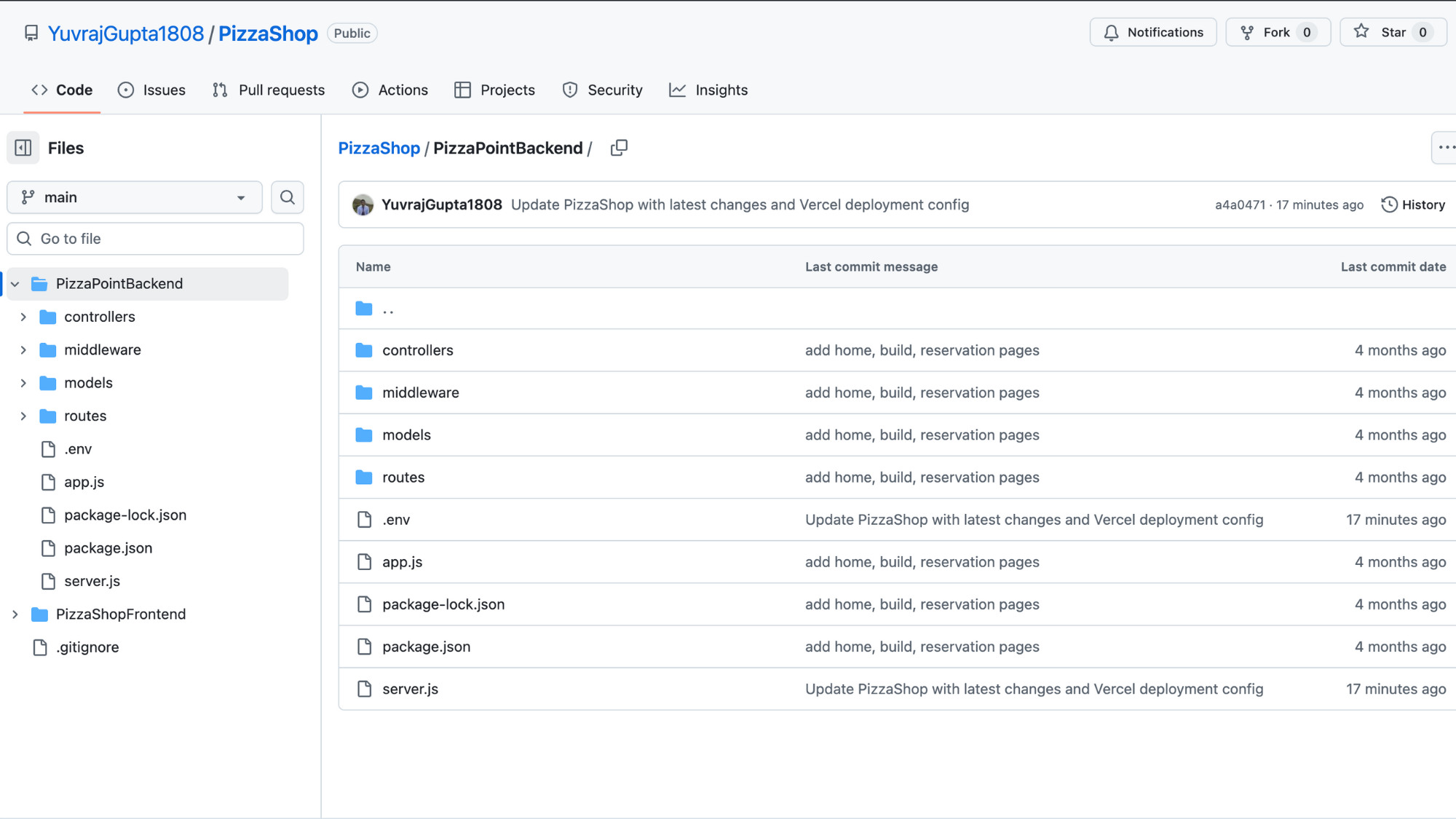 GitHub Backend Repository