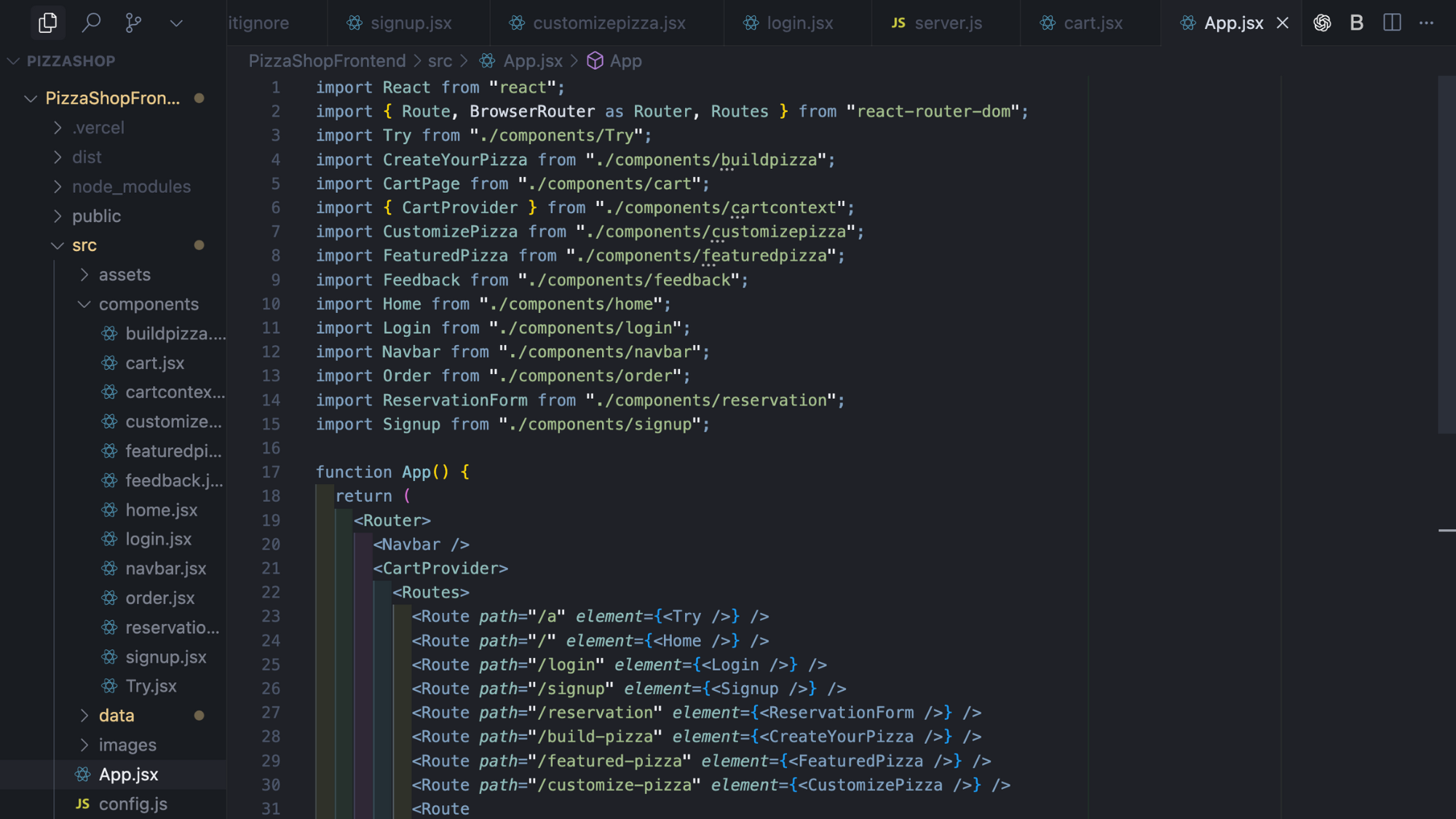 Frontend React App