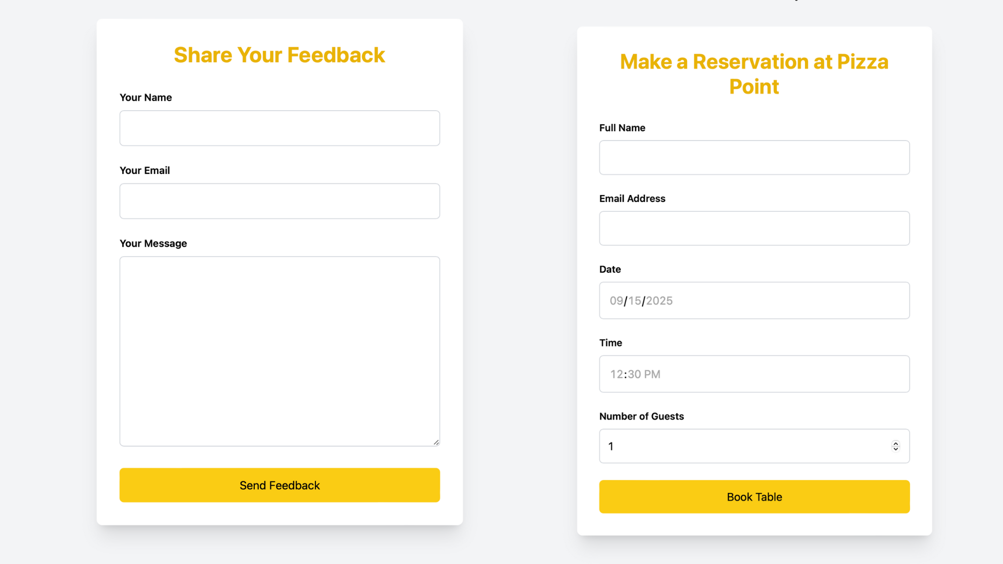 Feedback & Reservations