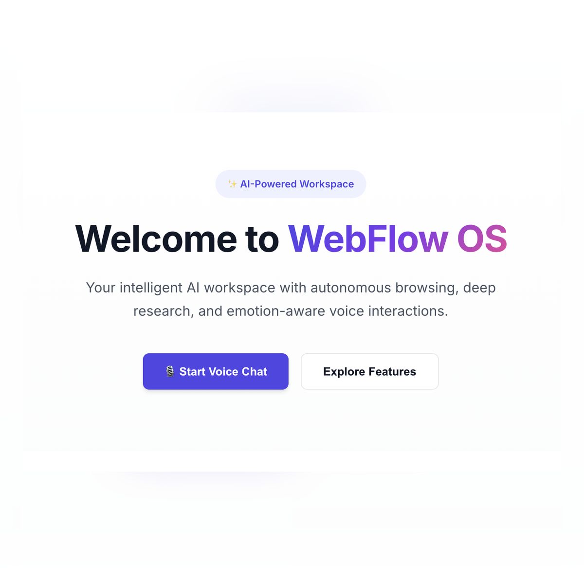 WebFlow OS – Agentic Web Workspace